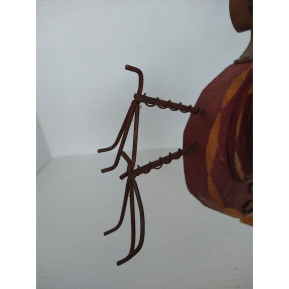 Wooden Metal Bird Statue Sculpture Folk Art Primitive Farm chicken decor - Picture 11 of 16